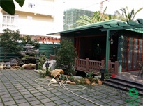 花園綠色木塑屋